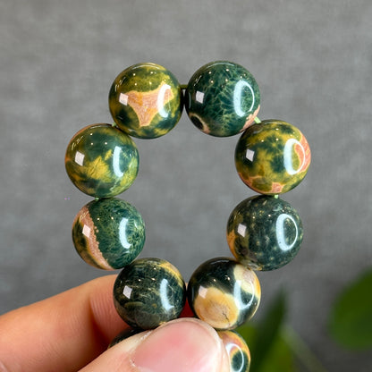 Green Multi Colour Ocean Jasper Bracelet Size 12.5 mm