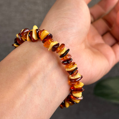 Multi Colour Amber Bracelet Size