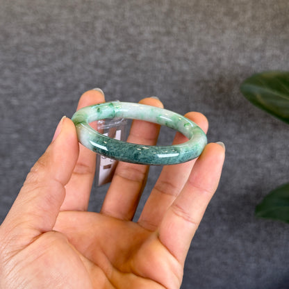 Son Thuy Vert Clair Jadéite Jade Bracelet Baguettes Style Taille 51 mm