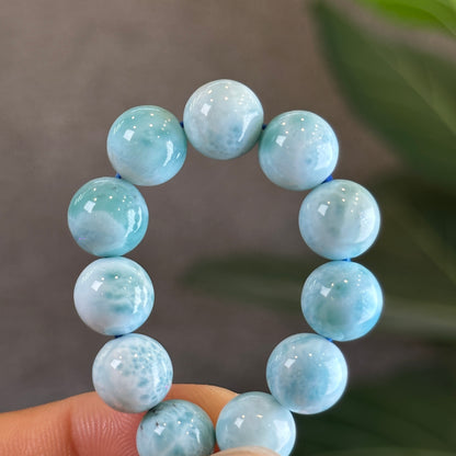 Natural Larimar Bracelet Size 9 mm