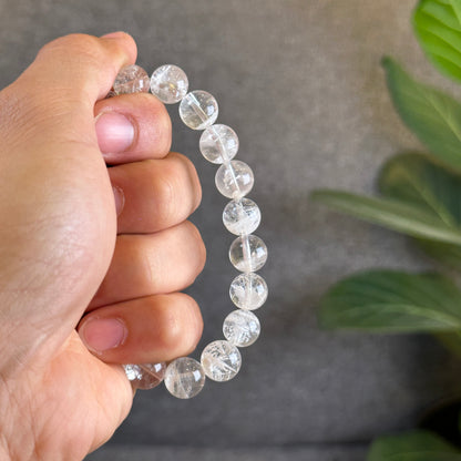 Séricite en Quartz Bracelet Taille 10,7 mm