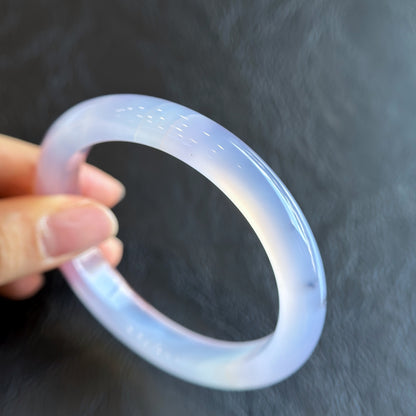 Natural Cinnibar Agate Bangle Leaf Style Size 62 mm