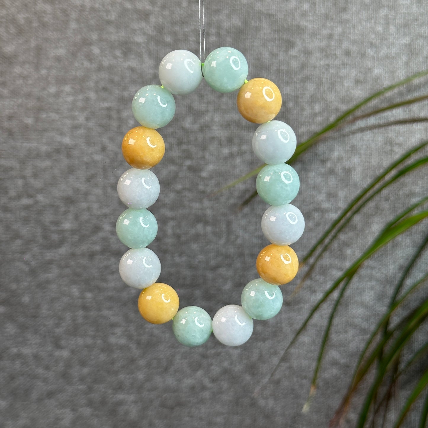 Natural Colourful Jadeite Jade Bracelet Size 13.3 mm