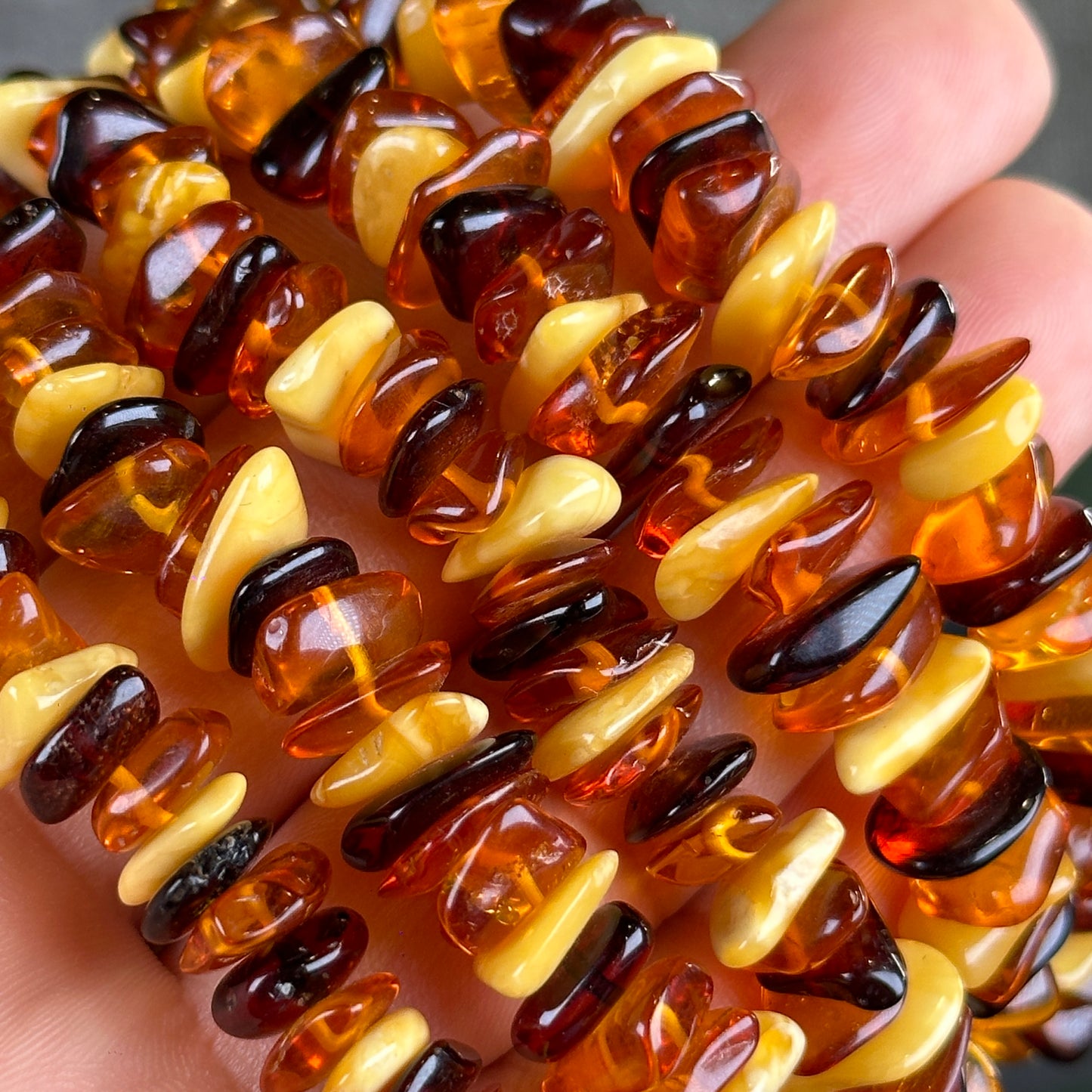 Multi Colour Amber Bracelet Size