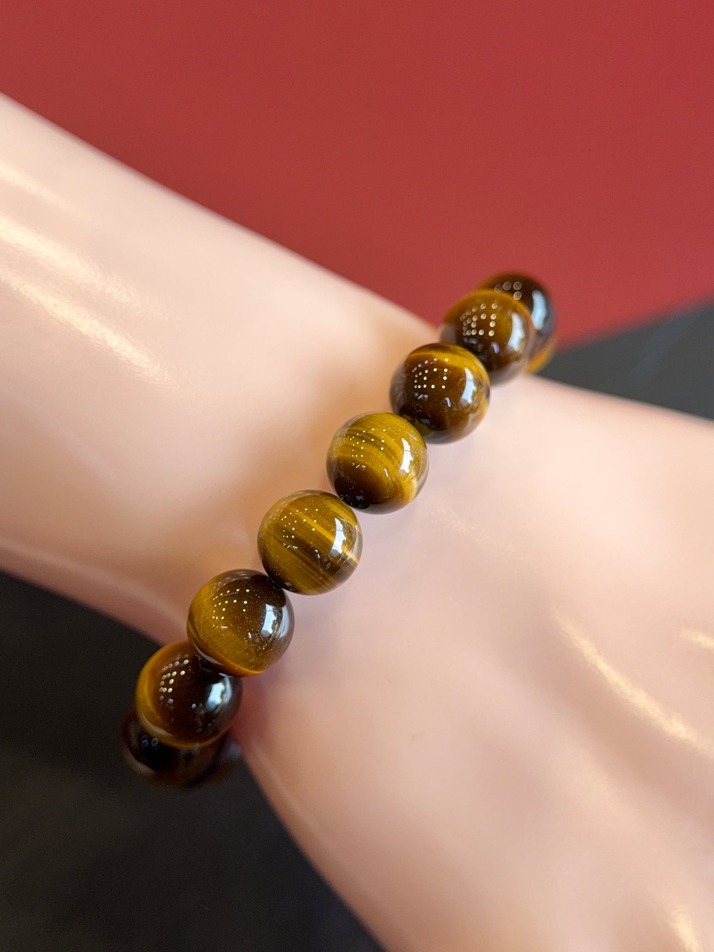 Natural Golden Brown Tiger Eye VIP Bracelet Size 10 mm
