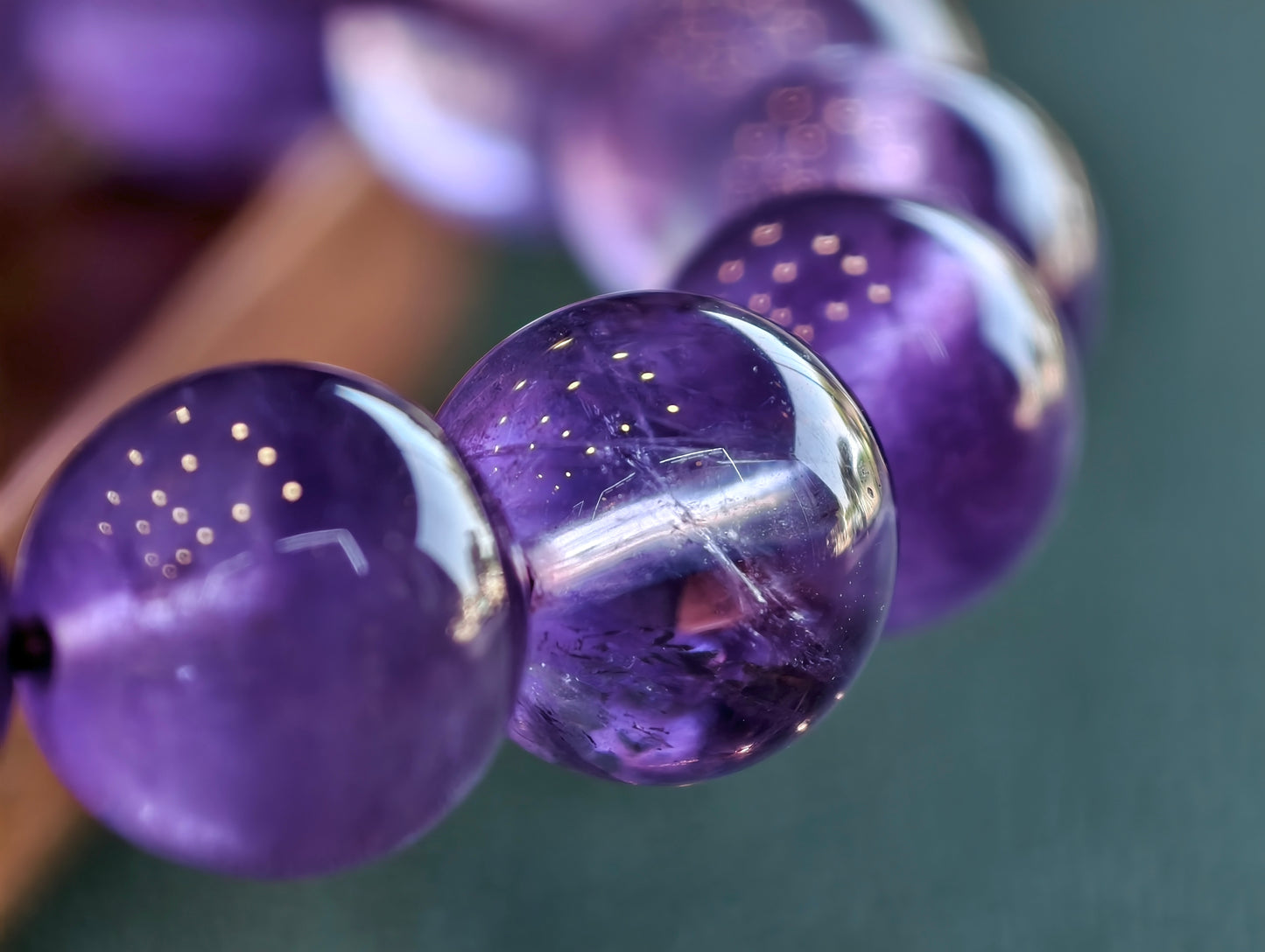 Natural Amethyst Bracelet Size 9.5 mm