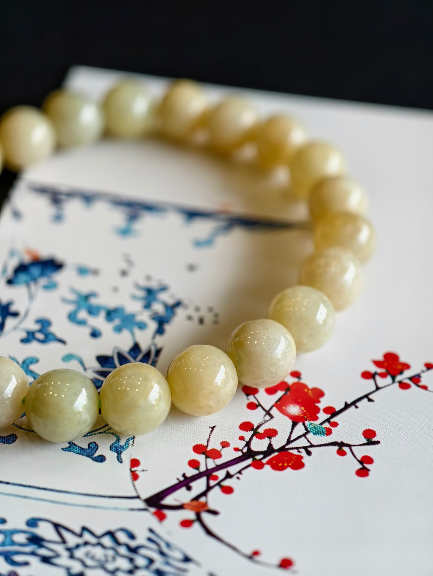 Natural Orange Jadeite Jade Bracelet Size 8 mm