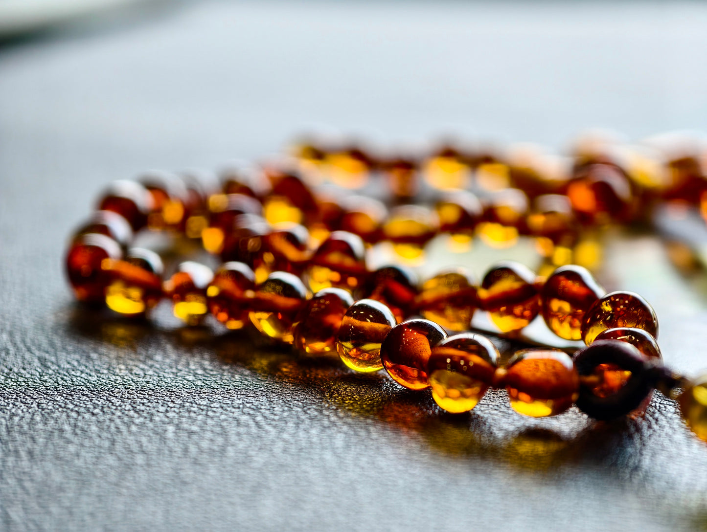 Natural Amber Necklace and Bracelet with Pendant for Kids