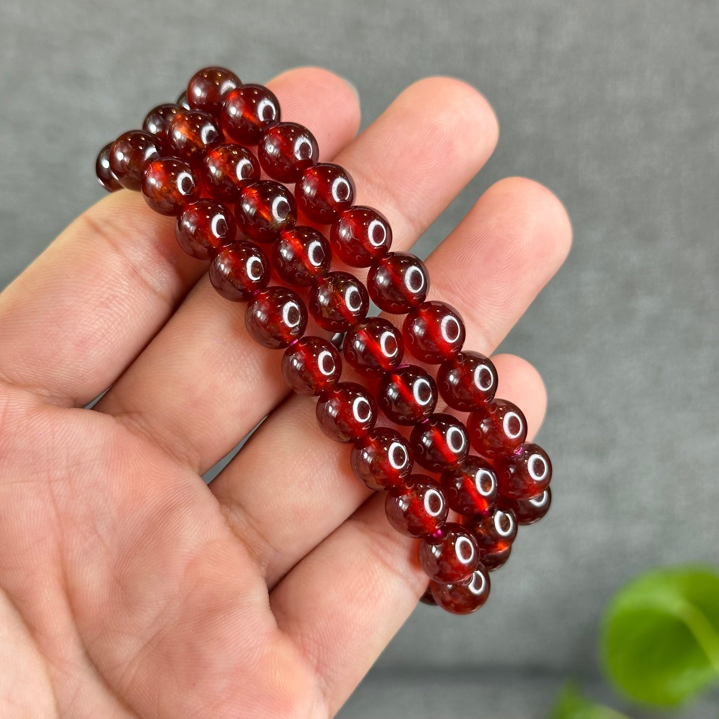 Natural Garnet VIP Bracelet size 8.5 mm