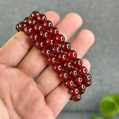 Natural Garnet VIP Bracelet size 8.5 mm