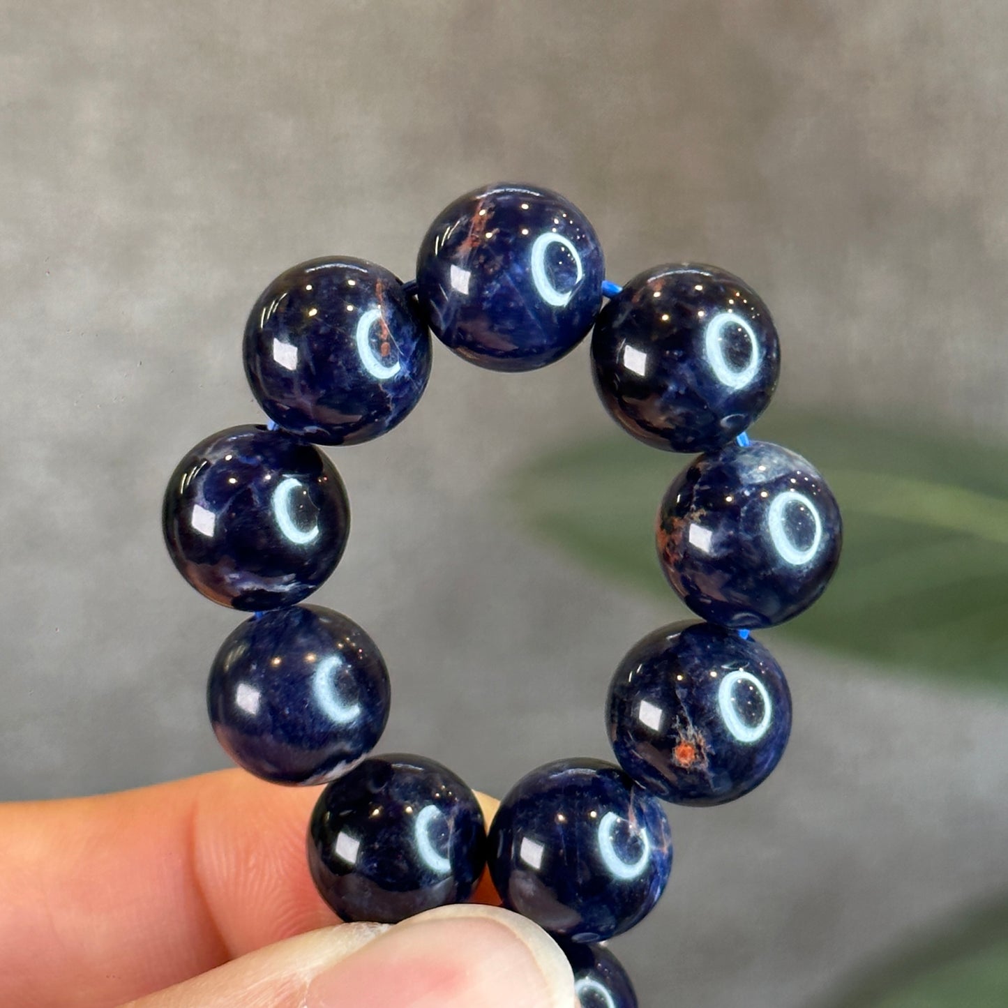 Natural Blue Sodalite Bracelet Size 11 mm