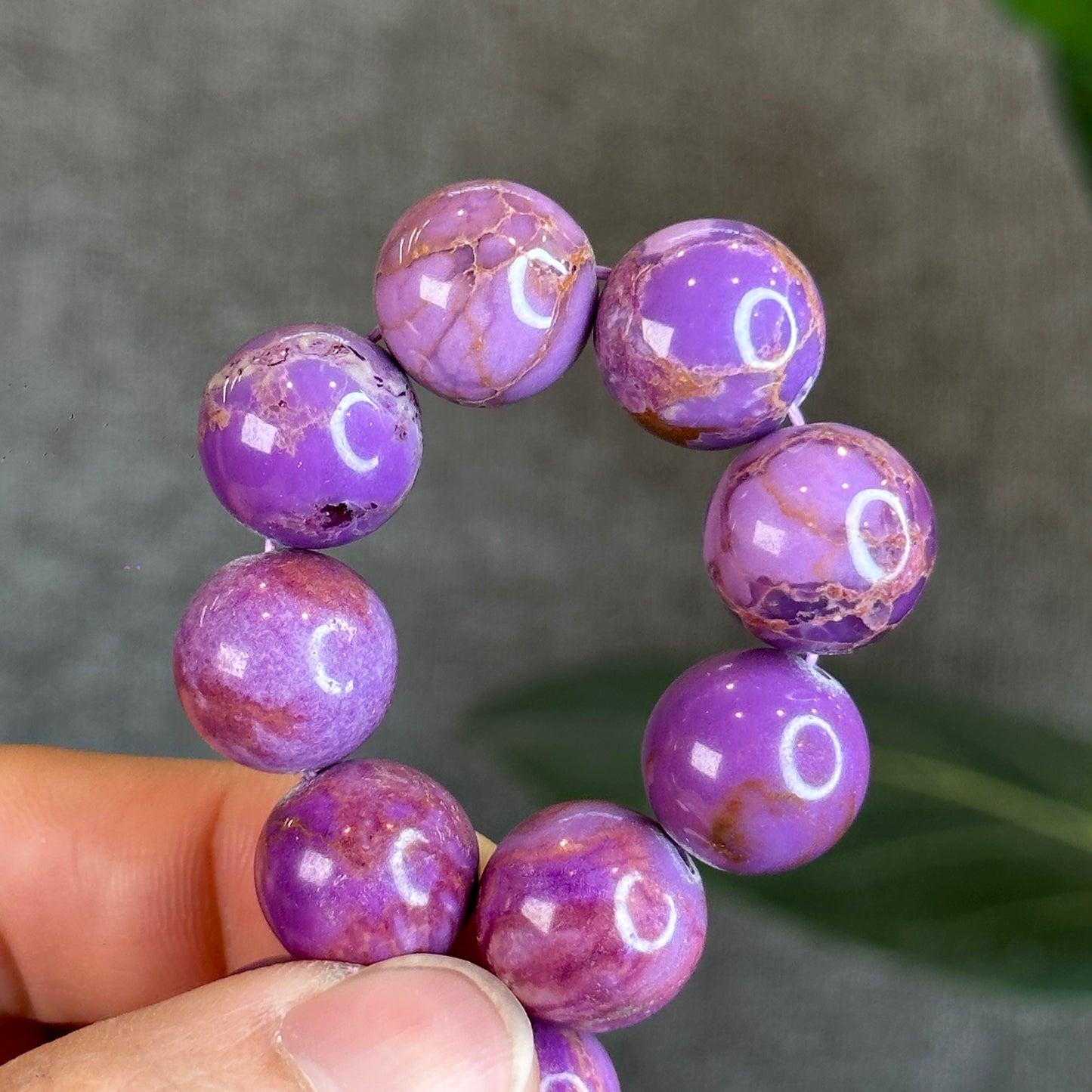 Natural Phosphosiderite Bracelet Size 14 mm