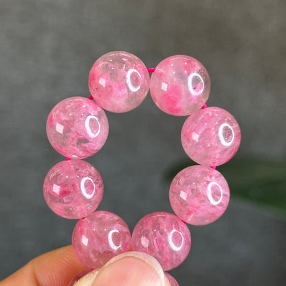 Rhodonite Sakura glacée 11,5 mm