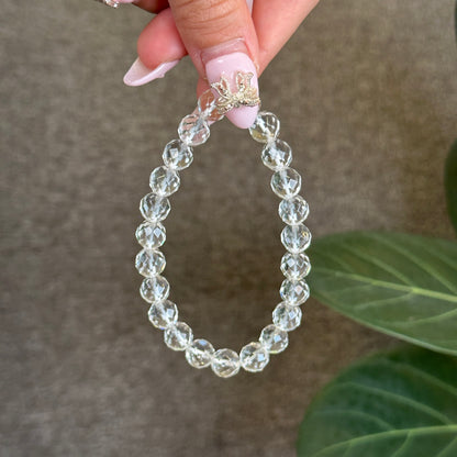 Clear Quartz Faceted Bracelet 8 mm