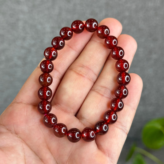 Natural Garnet VIP Bracelet size 8.5 mm