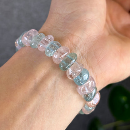 Natural Beryl Mixed Cuff Bracelet from Brazil