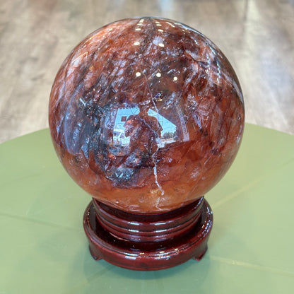 Natural Fire Quartz Sphere