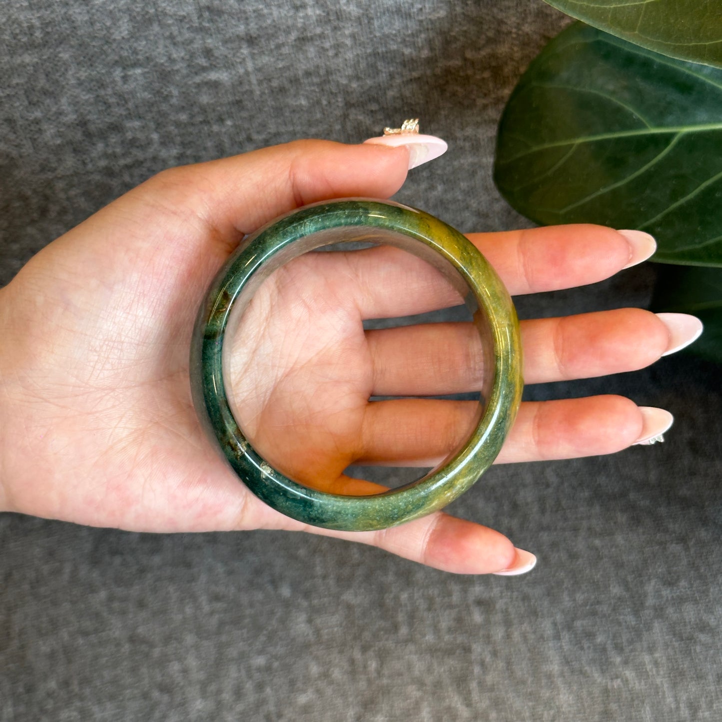 Colourful Chalcedony Bangle Chopstick Style Size 57.7 mm