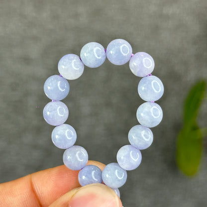 Natural Lavendar Jade Bracelet Size 7.5 mm
