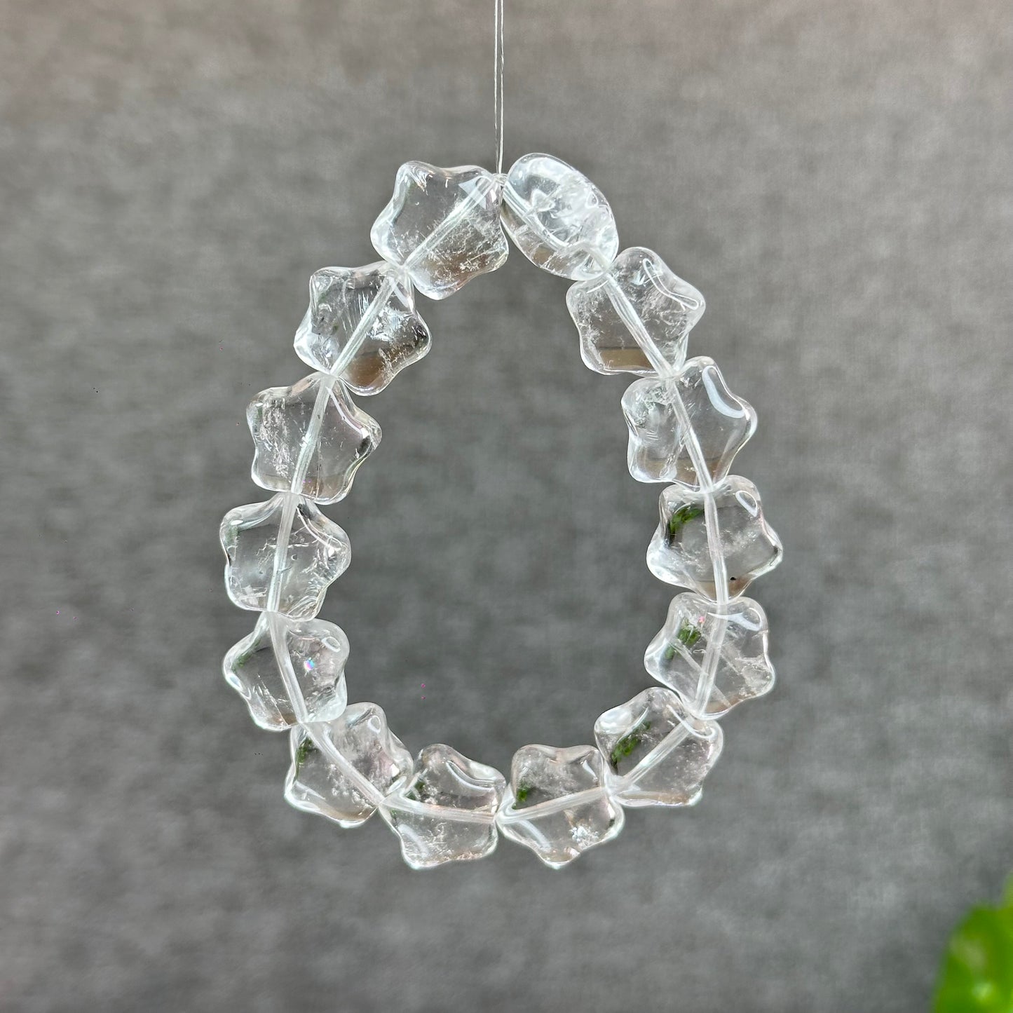 Star Natural Clear Quartz Bracelet Size 10x15 mm