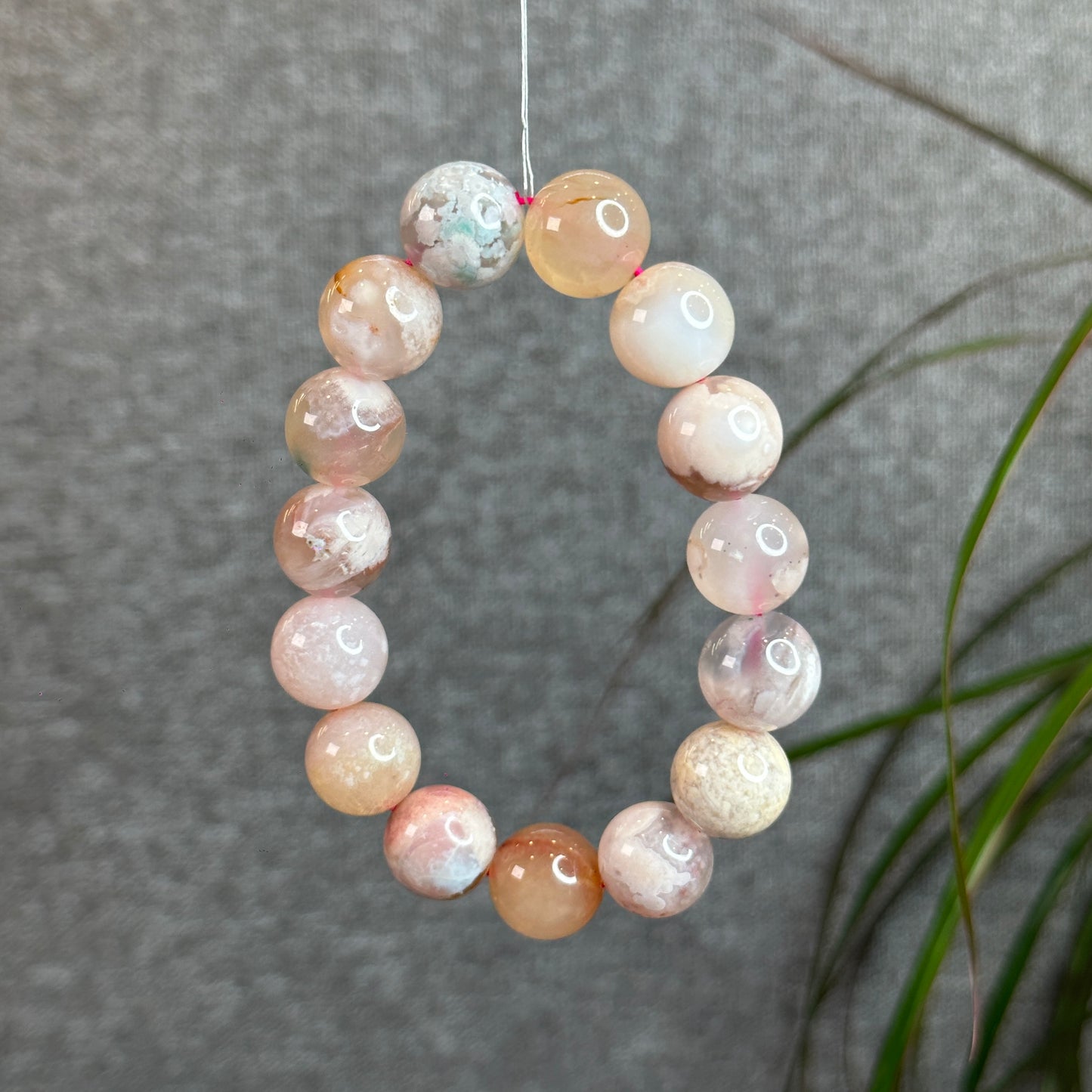 Floral Agate Bracelet Size 14.5 mm