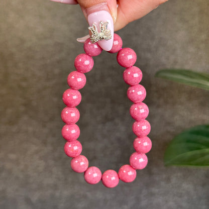 Bracelet Rhodonite Rose Taille 10 mm
 Madagascar