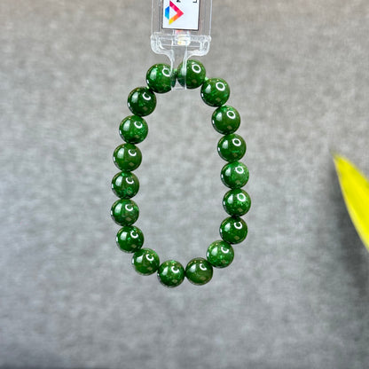 Natural Nephrite Jade Bracelet Size 10 mm - High Quality