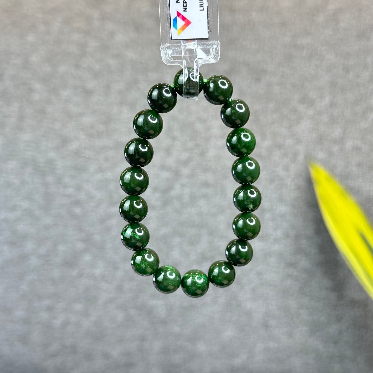 Natural Nephrite Jade Bracelet Size 10 mm - High Quality