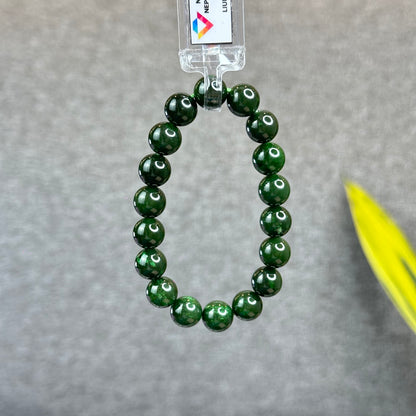 Natural Nephrite Jade Bracelet Size 10 mm - High Quality