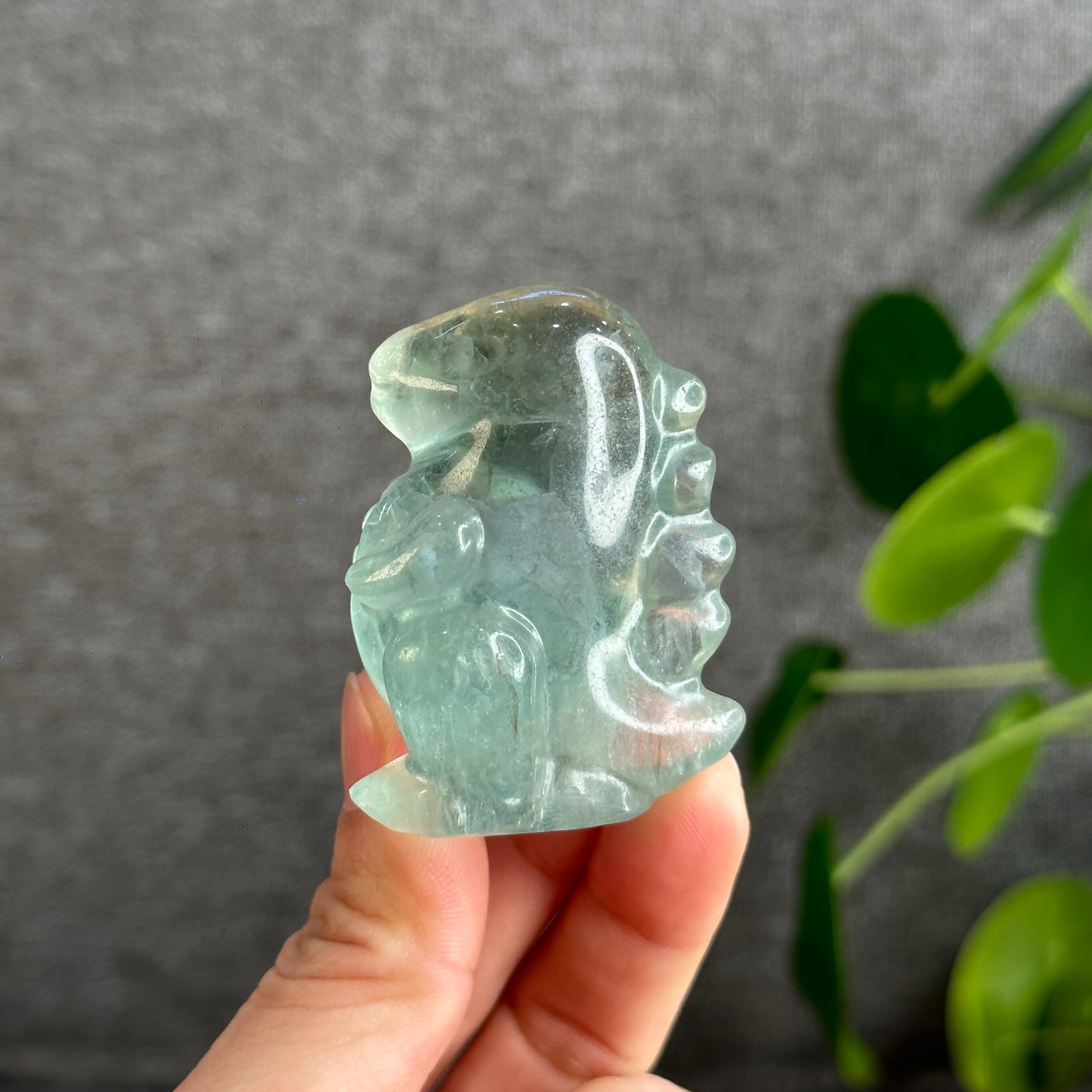 Green Fluorite Dinosaur Figurine