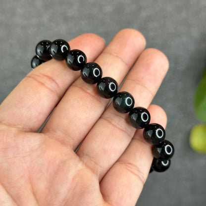 Natural Rainbow Obsidian High Quality Bracelet Size 10 mm
