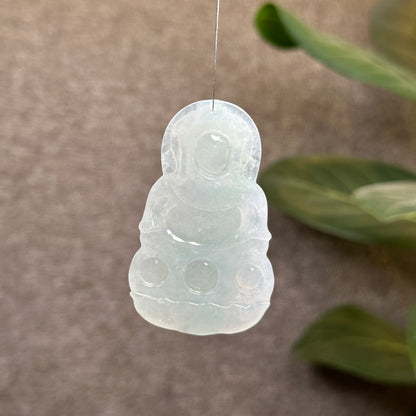 Quan The Am Buddha Jadeite Jade Type A Light Water Green Pendant