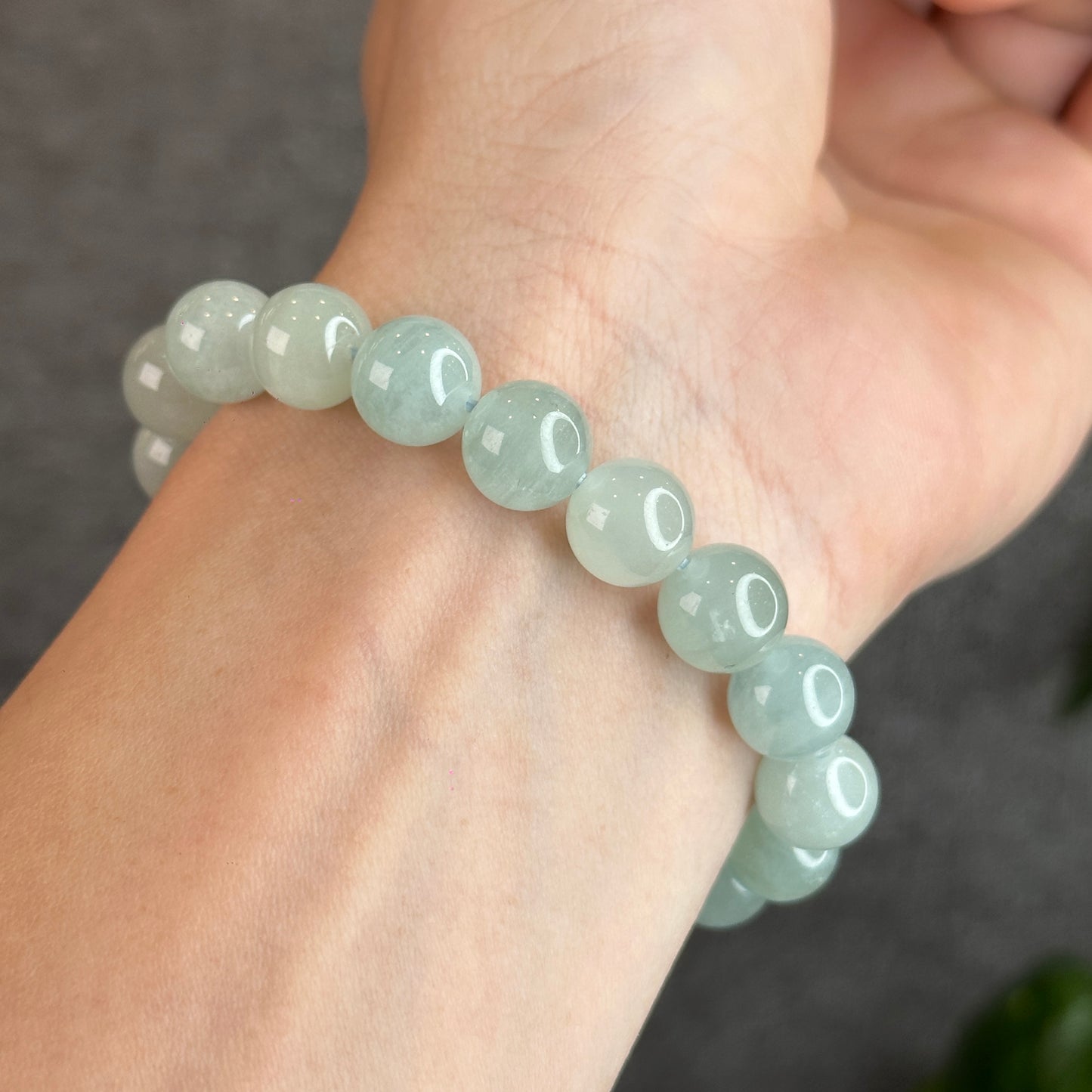 Seafoam Green Aquamarine Bracelet Size 10 mm