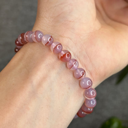 Cinnabar Agate Bracelet Size 8 mm