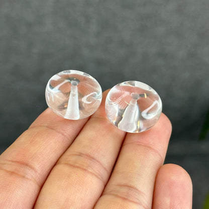 Natural Clear Quartz Dong Dieu Donut Charm - High Quality