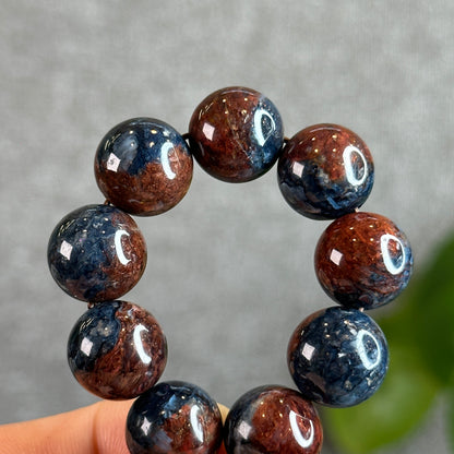 Burgundy Blue Pietersite Bracelet size 12.5 mm