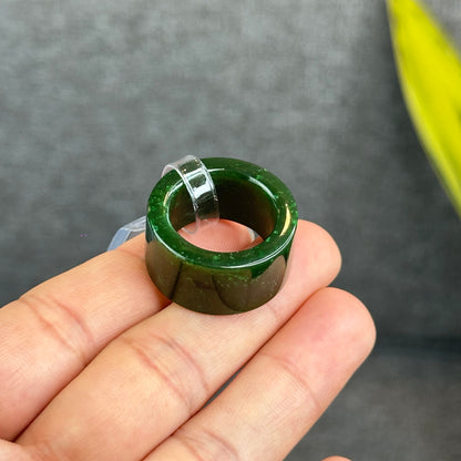 Natural Nephrite Jade High Quality Ring Size 1.9