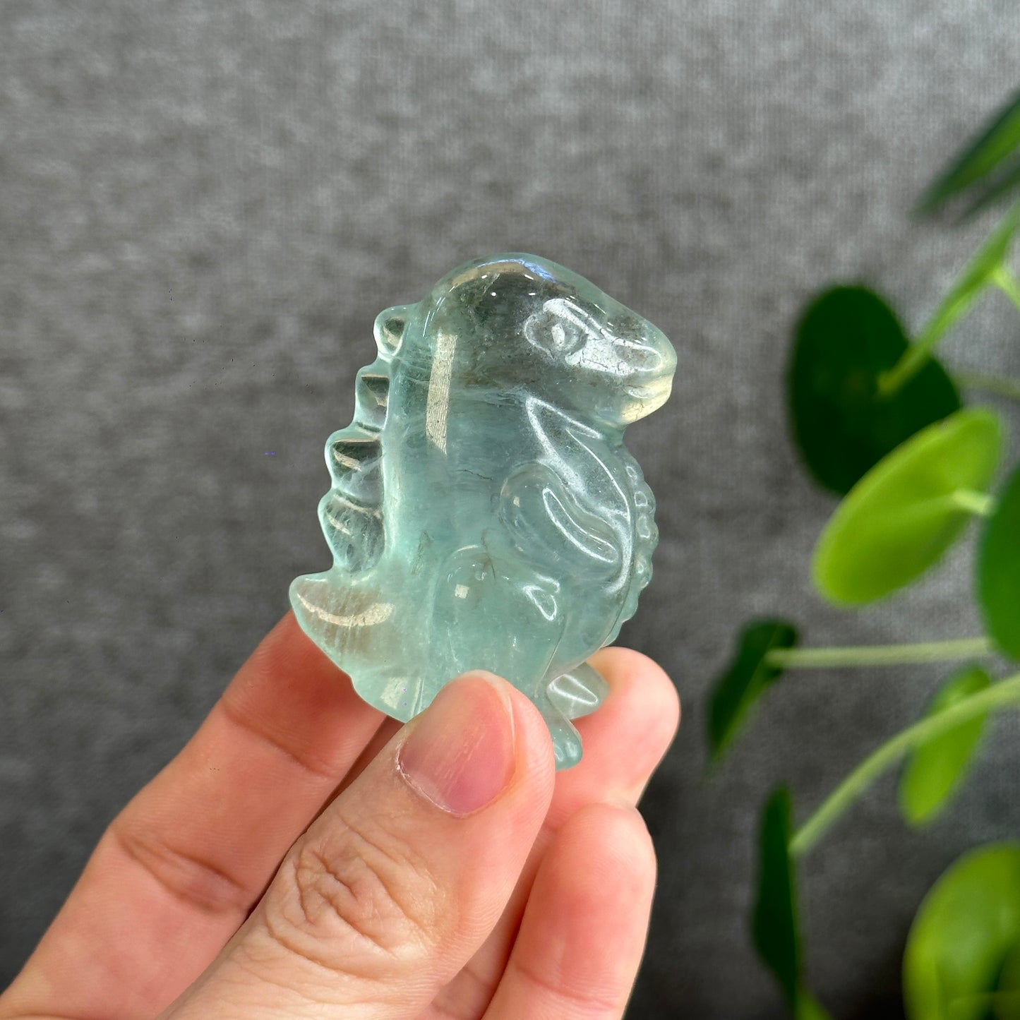 Green Fluorite Dinosaur Figurine