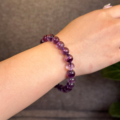 Fluorite with Pyrite Bracelet Size 9 mm