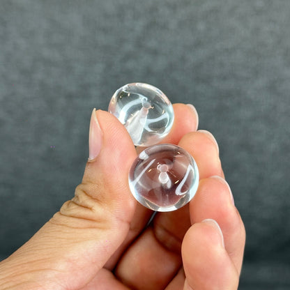 Natural Clear Quartz Dong Dieu Donut Charm - High Quality