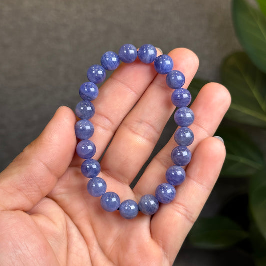 Natural Tanzanite Bracelet Size 9.2 mm