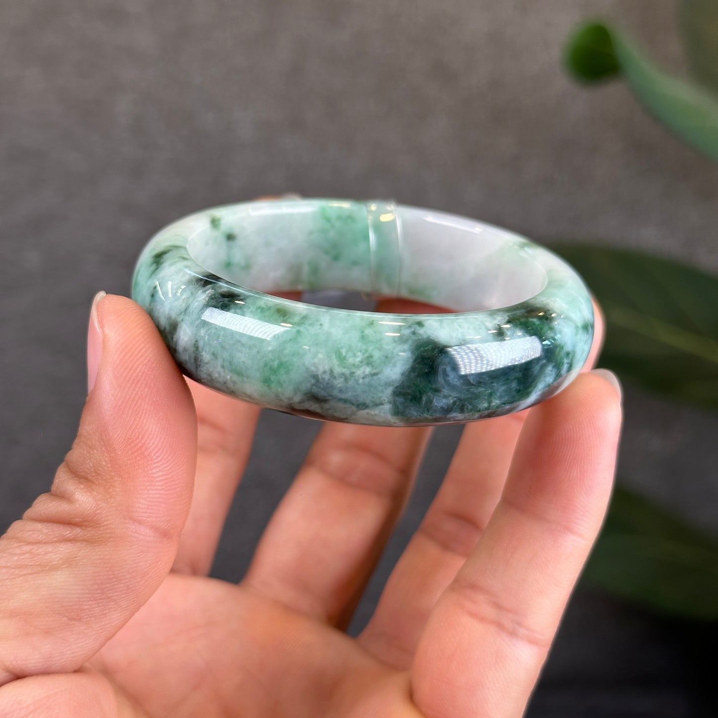Son Thuy Natural Jadeite Jade Bangle Size 51.74 mm