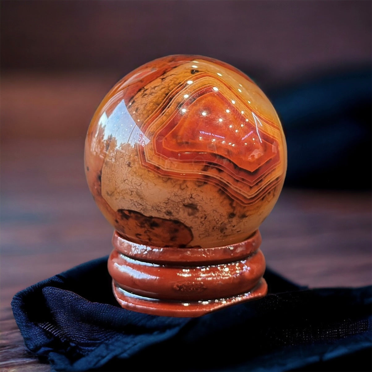 Red Agate Sphere Size 3.8cm