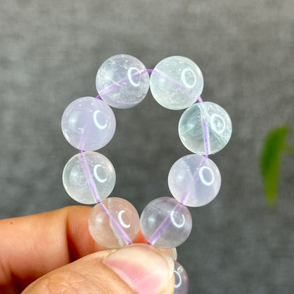 Natural Milky Fluorite Bracelet Size 11 mm