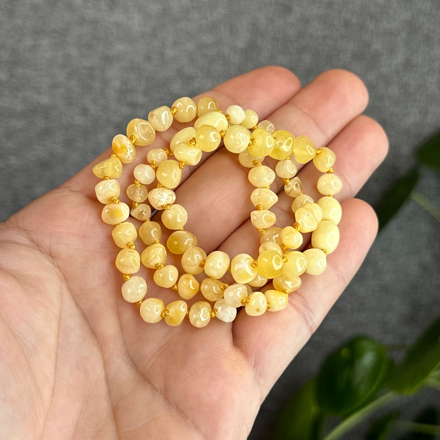 Amber Necklace and Bracelet Set for Kids