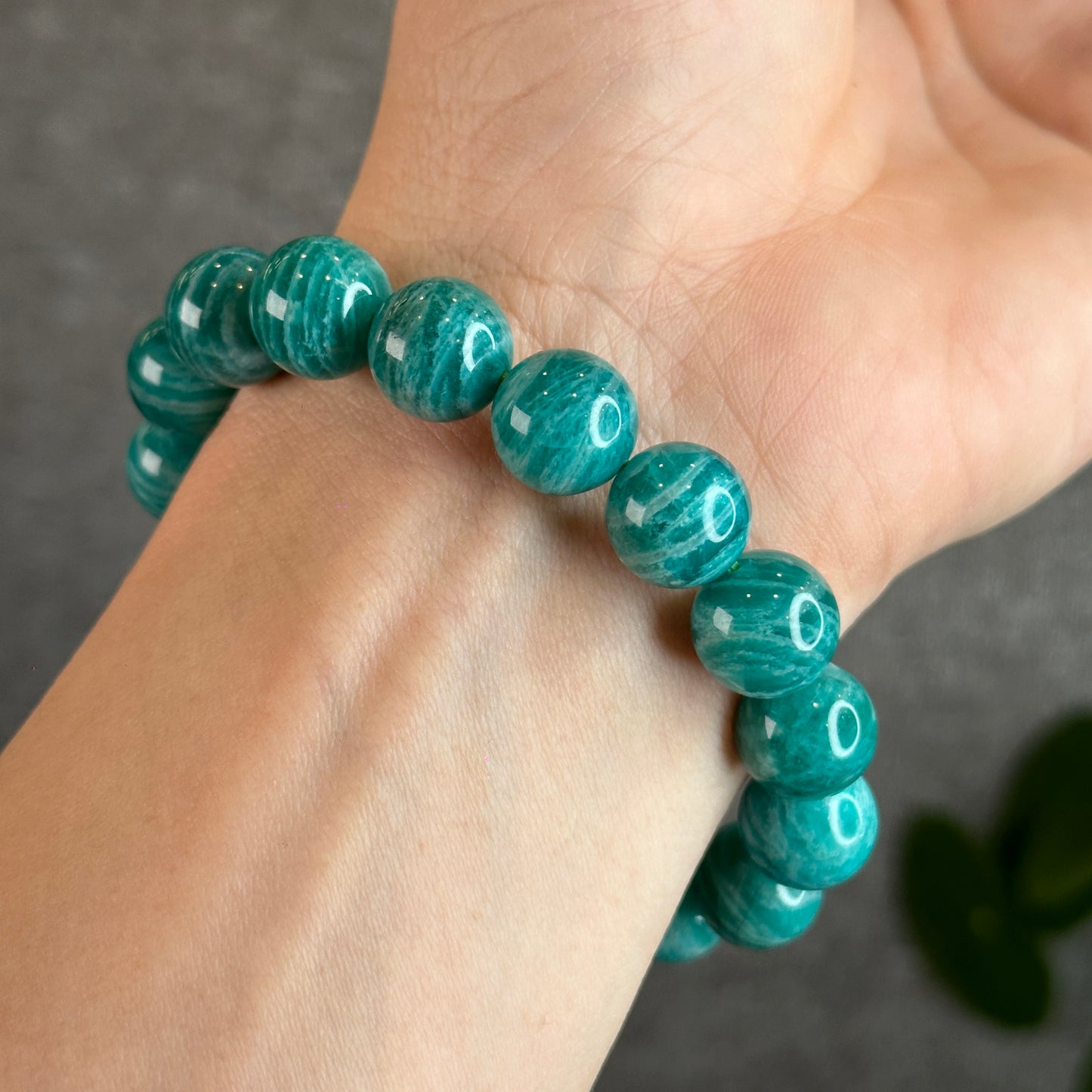 Natural Russian Amazonite Bracelet Size 12.3 mm