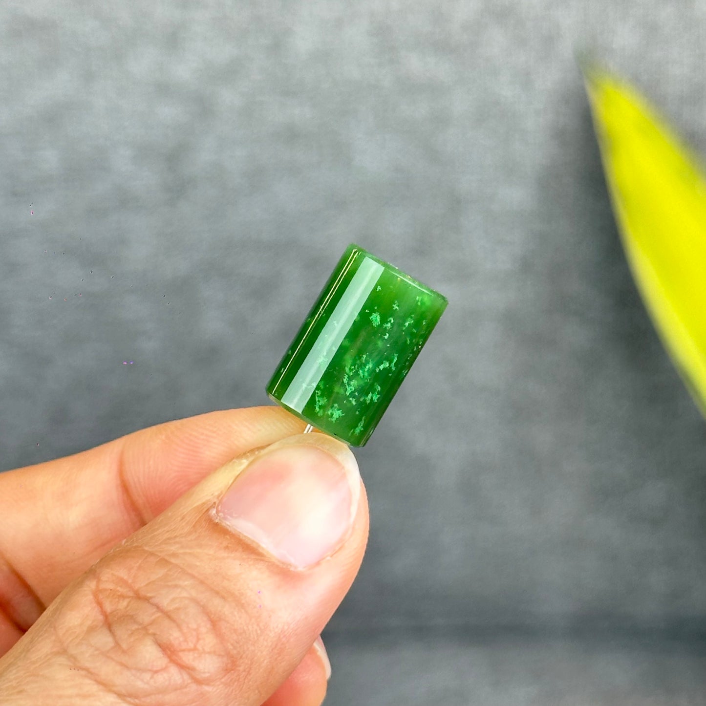 Natural Nephrite Jade Lu Thong Charm