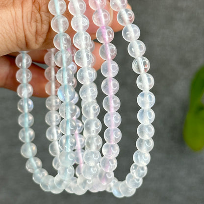 Natural Blue Moonstone Bracelet Size 6 mm