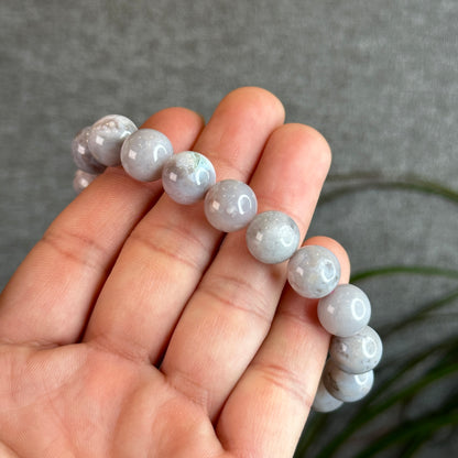 Natural Purple Floral Agate Bracelet Size 11.5 mm