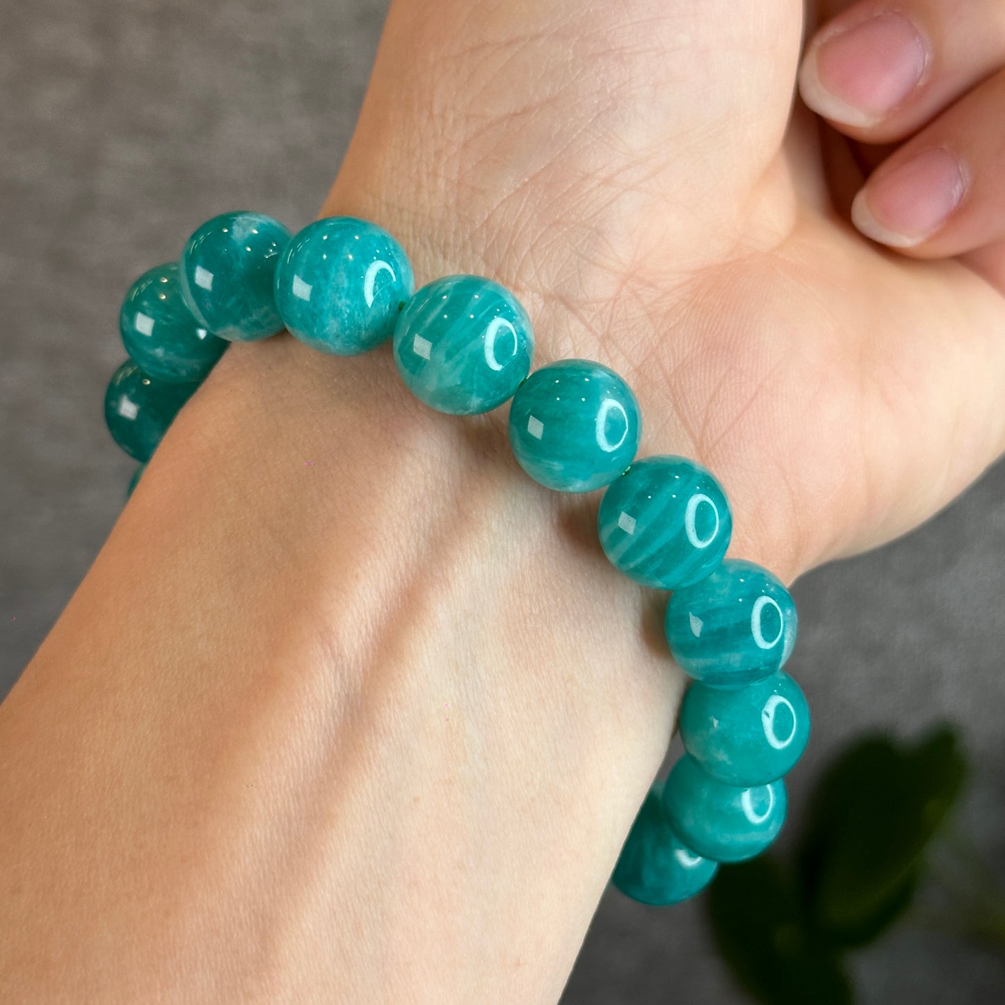 Deep Sea Russian Amazonite Bracelet Size 12 mm